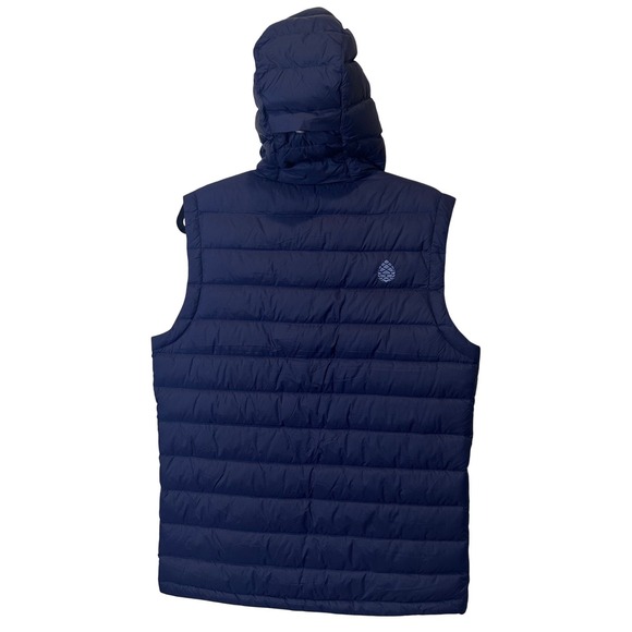 NEW Stio Mens Small Hometown Hooded Down Vest Mountain Shadow Blue - Picture 14 of 15